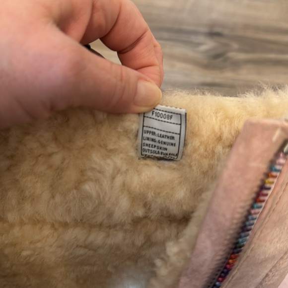 UGG Australia Hayden Pink Suede Rainbow Side Zip Boots SN 5655 - Picture 8 of 12